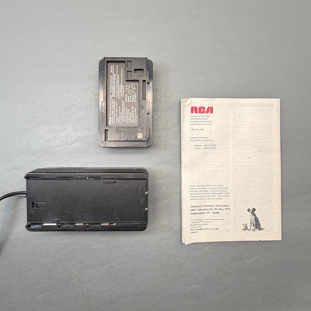 RCA CC547 VHS Camcorder Movie Camera 24x Zoom Bundle Charger Manual FOR PARTS - Picture 13 of 16